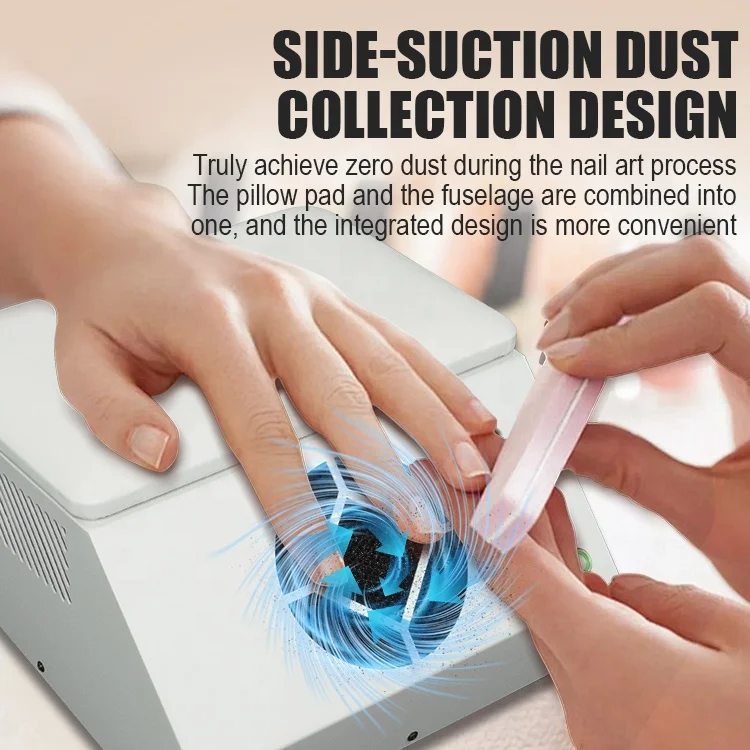 AT-NDC-019 120W Side suction nail dust collector with PU hand pillow details