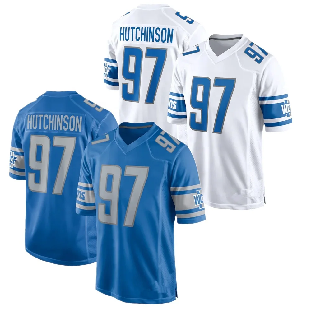 Wholesale Detroit 2022 Aidan Hutchinson Jerseys 97 Stitched Draft American  Football Top Embroidery Jerseys From m.