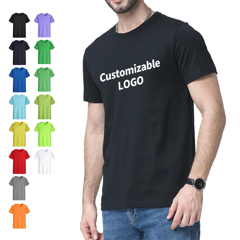 Quick Drying Breathable 100% Polyester Black Summer Men's T-Shirts Wholesale Cheap Custom Logo Plain Sports T Shirt for Men