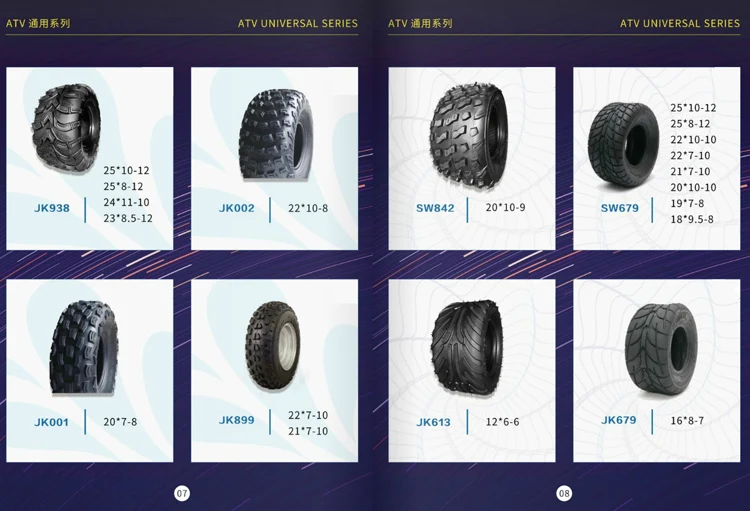 ATV UTV Tires 16x8-7 19x7-8 18x9.5-8 22x7-10 22X10-10 25x8-12 25x10-12 26x9-14 Tyre