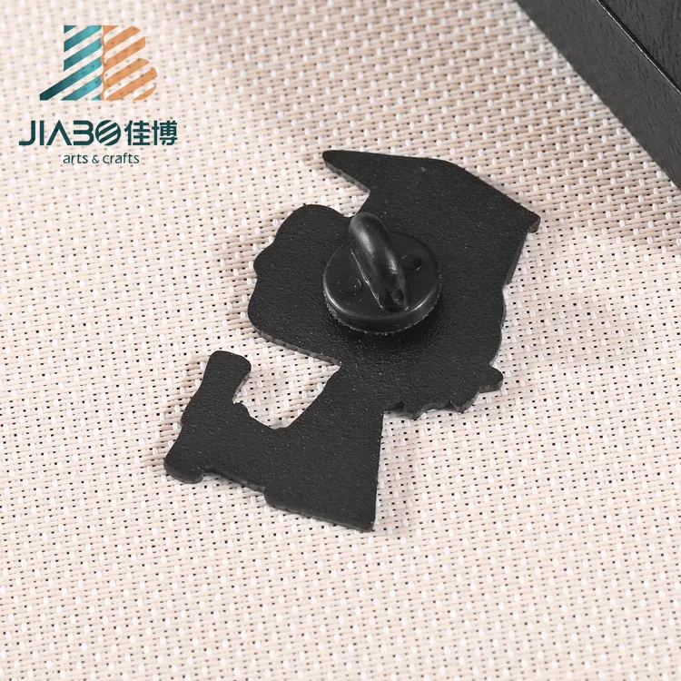 Мягкий эмалированный металлический мультяшный значок из цинкового сплава Jiabo на