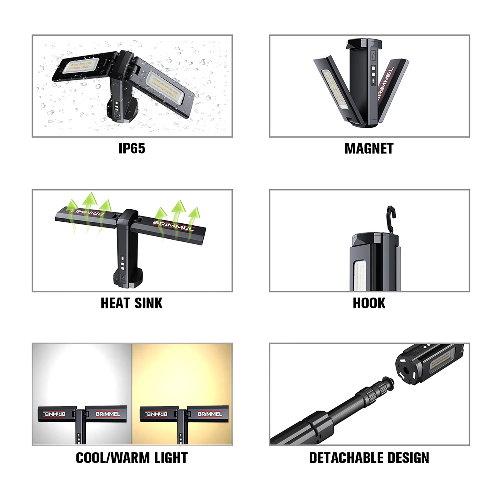 Vertak CE ROHS LED Camping Light 2000 Lumens Camp Light for Outdoor Tripod LED Work Light with Collapsible Stand