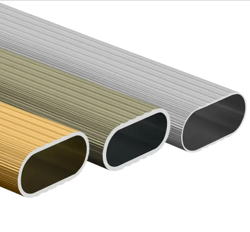 TOPLINK Furniture hardware Oval wardrobe closet clothes hanging rail tube Thickening aluminium alloy rods