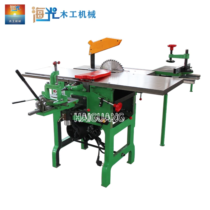 Woodworking 10-in-1 Multi-purpose Machine Tool Saw Planer Drill Thicknesser Sharpener Grinder Chamfering Combined Machine