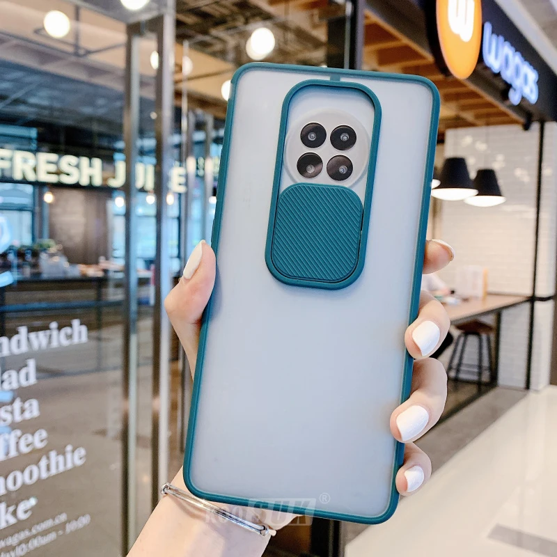For Xiaomi Redmi Note 9 Pro 9S 10X 4G Clear Hard Phone Casing Sliding Push Window With Lens Protection Cover Matte Case