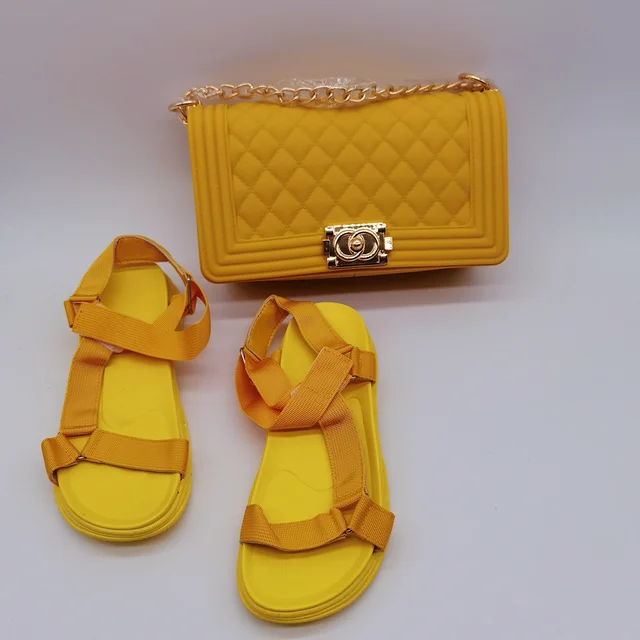 Crossbody Bag girl sandal slipper together wholesale shoe and bag set - Image 2