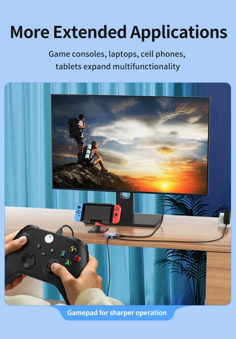 If you are searching for a supplier of a product with perfect quality control and highly competitive prices, which gives you an advantage in expanding your local market, then contact us now!  Competitive suppliers of  Switch 2 USB Hub HDTV 4k60hz Pd 100w Type c Docking Station for NS Switch 2 3 in 1 USB C HUB