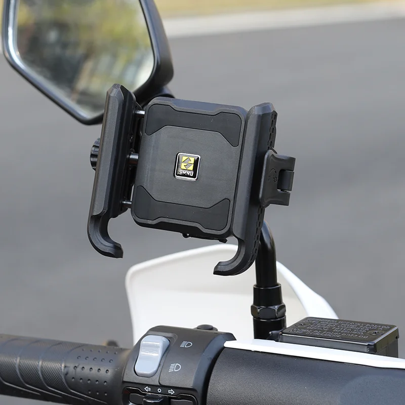 SMNU naujo stiliaus motociklo telefono laikiklis su lankstiu sukimosi užraktu, Rockbros telefono laikiklis motociklams