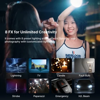 Ulanzi L023 40W Pro Video Light Bi-color COB Light Mini Bowens Mount Video Light 3400mAh 2500K-6500K With DC&Type-C Port detail image