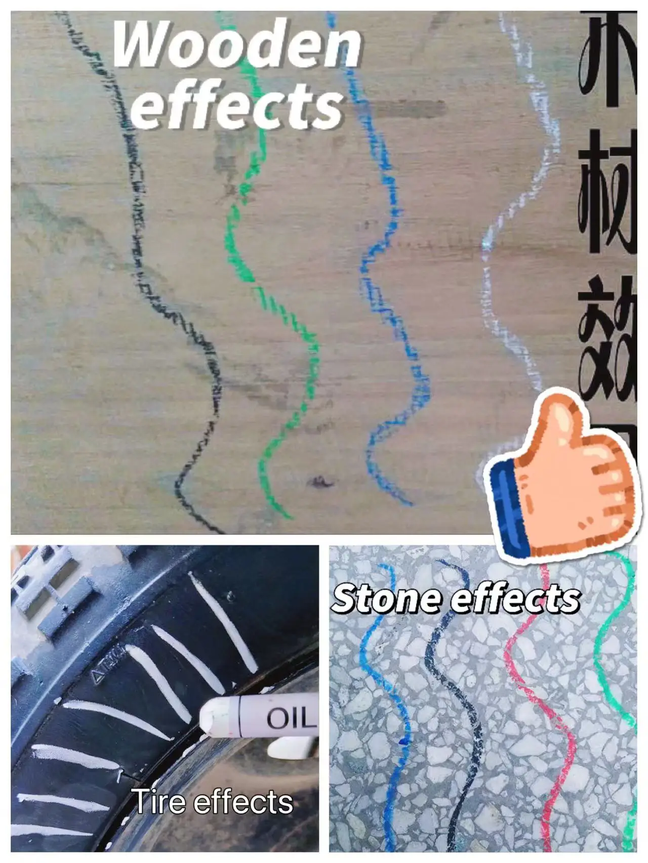 Nontoxic Waterproof Industrial Lumber Marking Crayon 3 In 1 Wooden