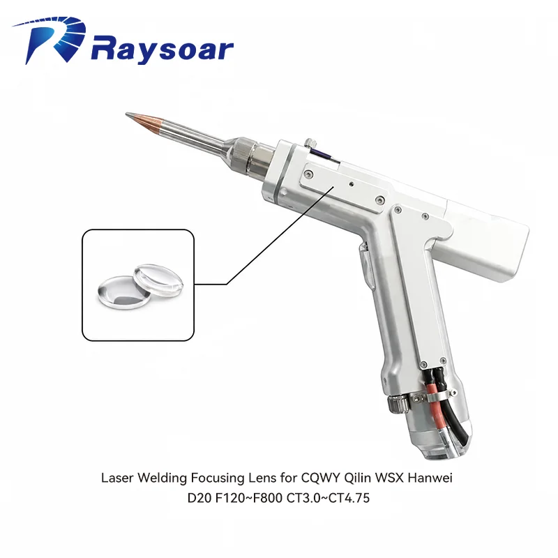 Thấu kính tập trung hàn laser Raysoar D20 F120 F150 F180 F200 F400 F600 F800 CT3.0~4.75 mm, vật tư quang học tiêu hao cho đầu hàn laser