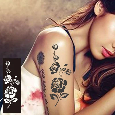 Cartoon Temporary Tattoo Sticker Drawing Flower Cute Children Body Tatoo -  Buy Black Temporary Tattoos,Tatoo Set,Tattoo Kit For Kids And Women Product  on 