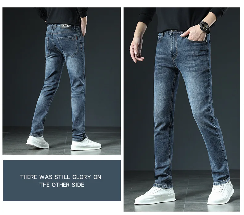 2023 Autumn And Winter New Men's Jeans And Pants Slim Slim Straight ...