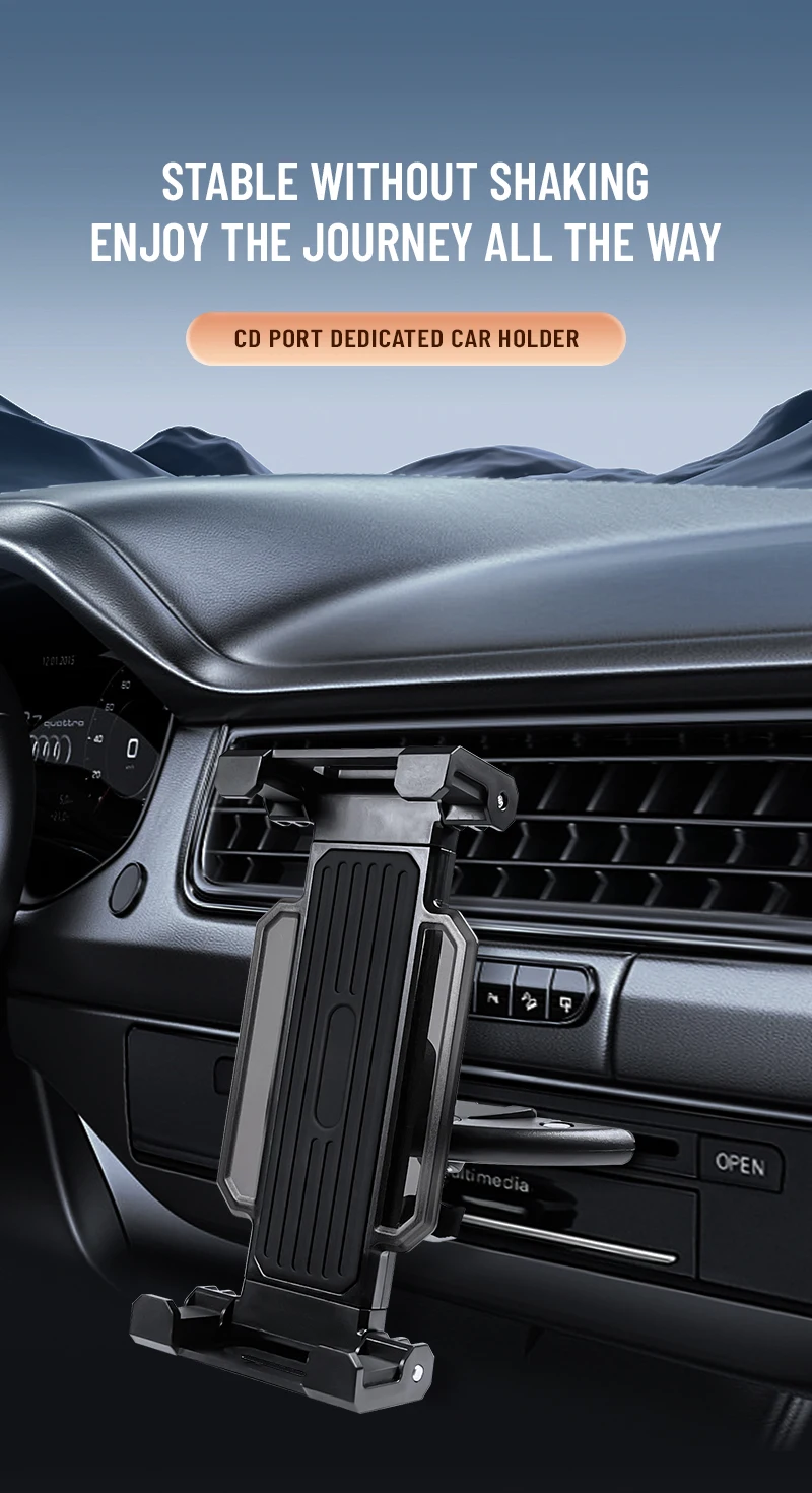 Car Cd Slot Mount Tablet Holder For 4.714 Device,Universal 360