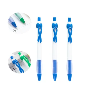 Cheapest Bow Tie Ribbon Plastic Ballpoint Pen With Printed Logo Advertising Custom Logo for Children Stationery