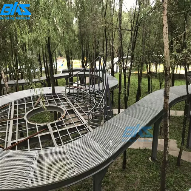 Galvanized Steel Walkway Grating Panel with Ladder and Fence System for Safe Access in Construction and Chemical Plants