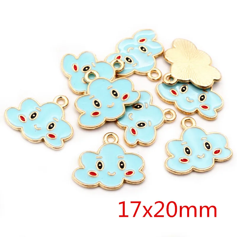 10pcs Enamel Cute Charms Pendant for Jewelry Making Supplies Moon Star  Heart Alloy Metal Drop Oil Findings for Necklace Bracelet