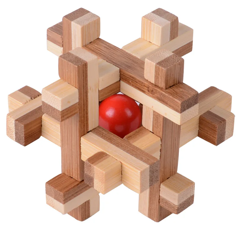 All Kinds Magic Teaser Game Brain Puzzle Cube Brain Teaser Wood Toy 3D Wood Cube Puzzle Solution