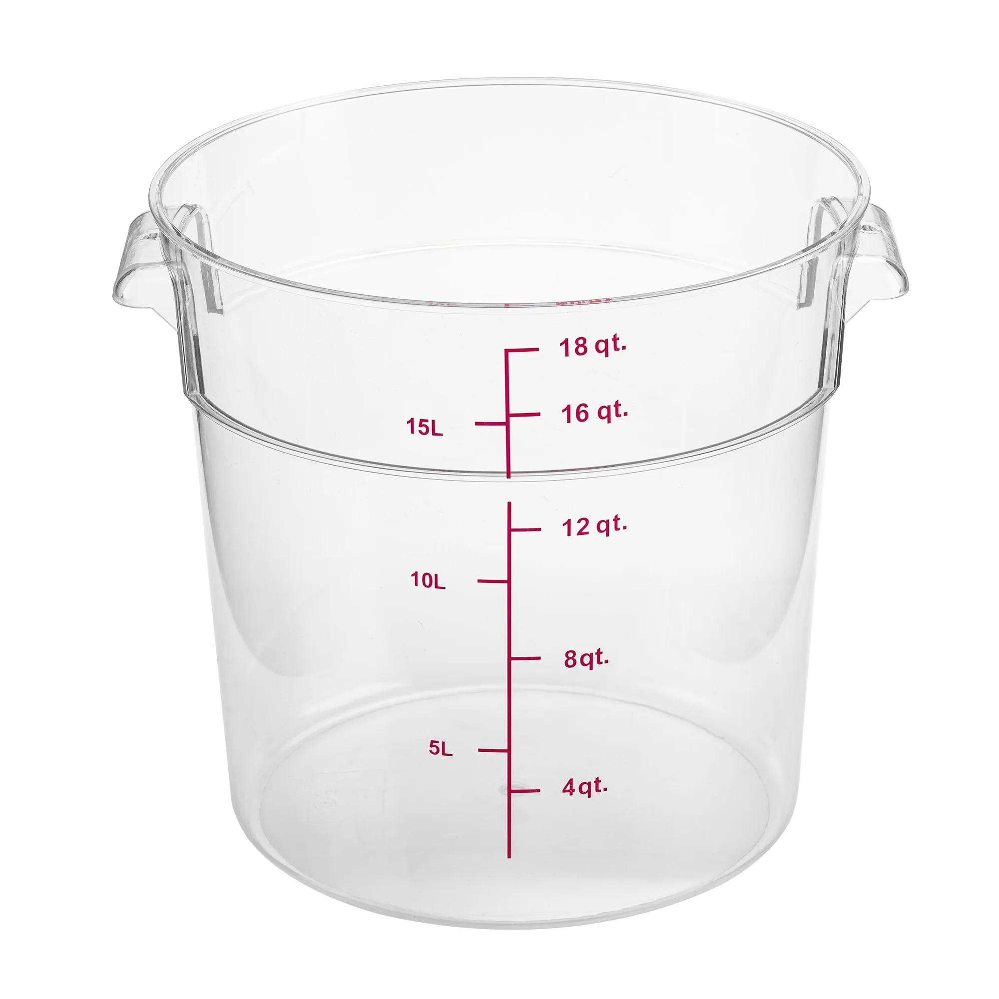 Modern Design 15l Hard Plastic Bin Clear Polycarbonate Round Storage