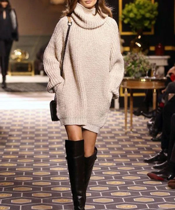 Dress And Sweater Dress Fall 2021 Custom Long Sweater Dress