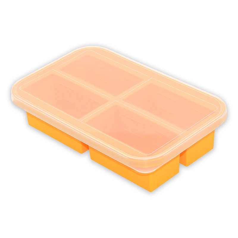 Source BHD Soup Storage Ice Tray Freezer Silicone Soup Tray Cubes Large  Silicone Soup Freezing Cube Tray with Lid on m.