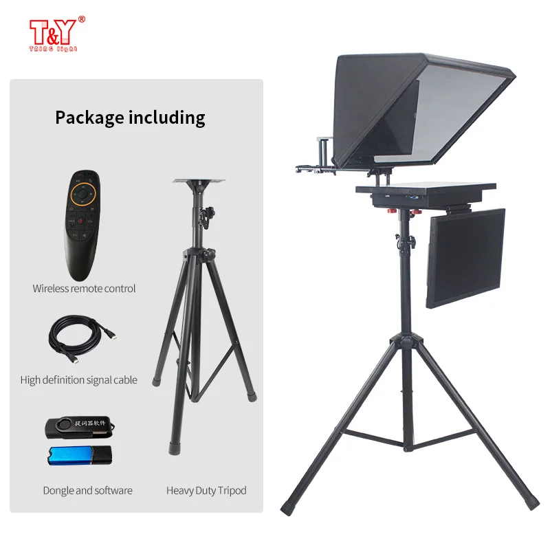 Broadcasting Tele Prompter Equipment LCD Talented Monitor Teleprompter for Studio Professional Teleprom Z20D