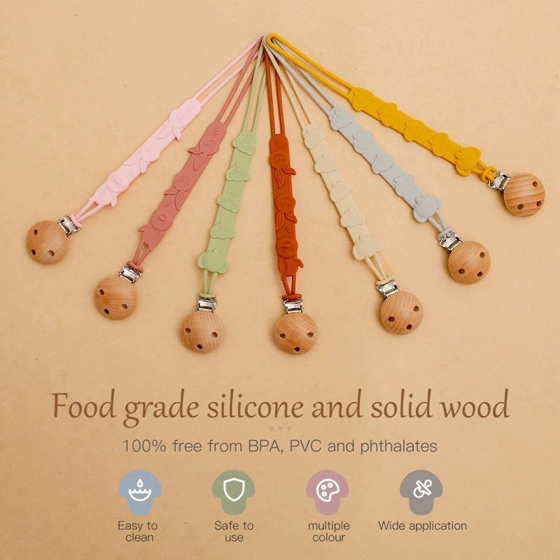 Food Grade Pacifier Hold Nipple Clips Chupetas Silicone Baby Pacifier