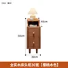 Solid wood bedside table, 30cm wide, cherry wood color.