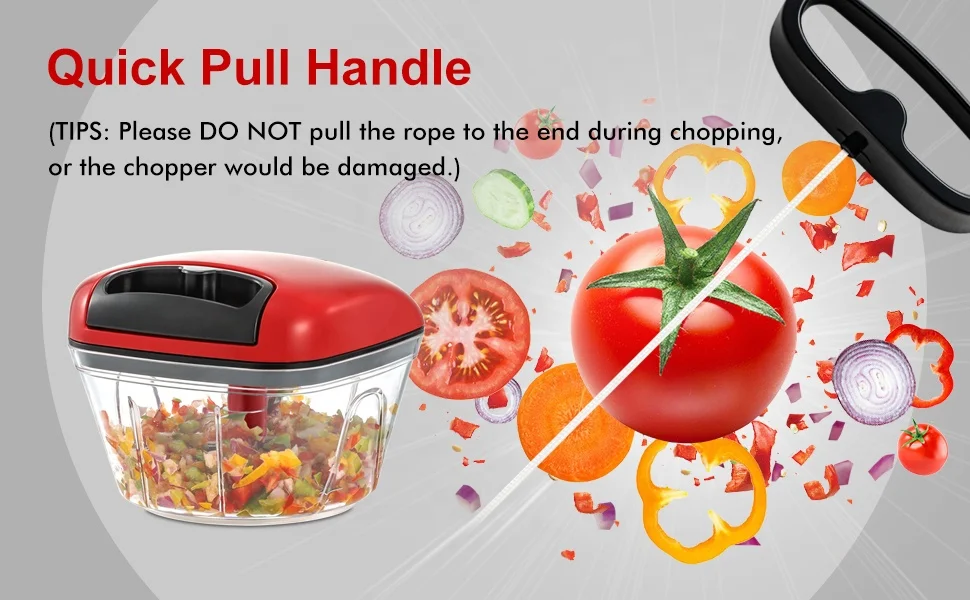 Multi Function Mini Manual Blender Hand Pull Meat Garlic Chopper Quick Press Nut Onion Salad Vegetable Cutter Veggie Chopper