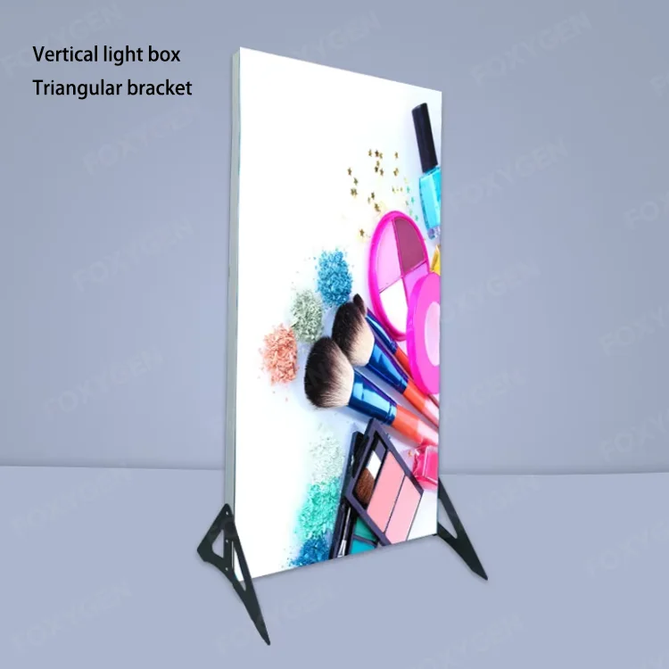 Indoor Outdoor Free Stand Lightbox Cosmetics Restaurant Beer Menu Sign Board Led Box Advertising with Aluminum Frame