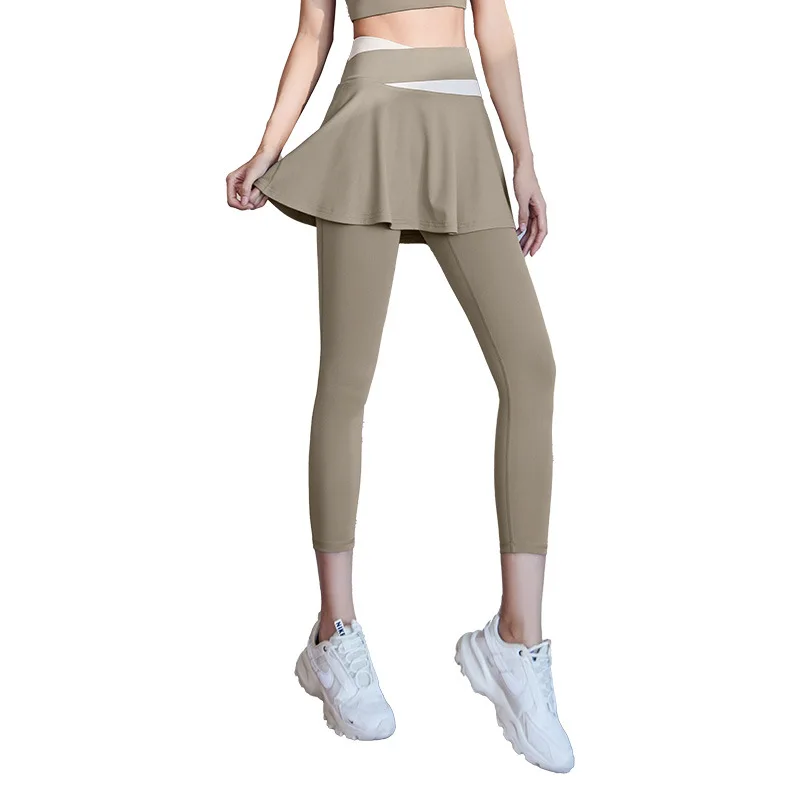 Two-Piece Anti-Exposure Cross Waist Japan Xxx Women Sexy Yoga Pants Camel Toe G High Waist Lift Flared Yoga Leggings