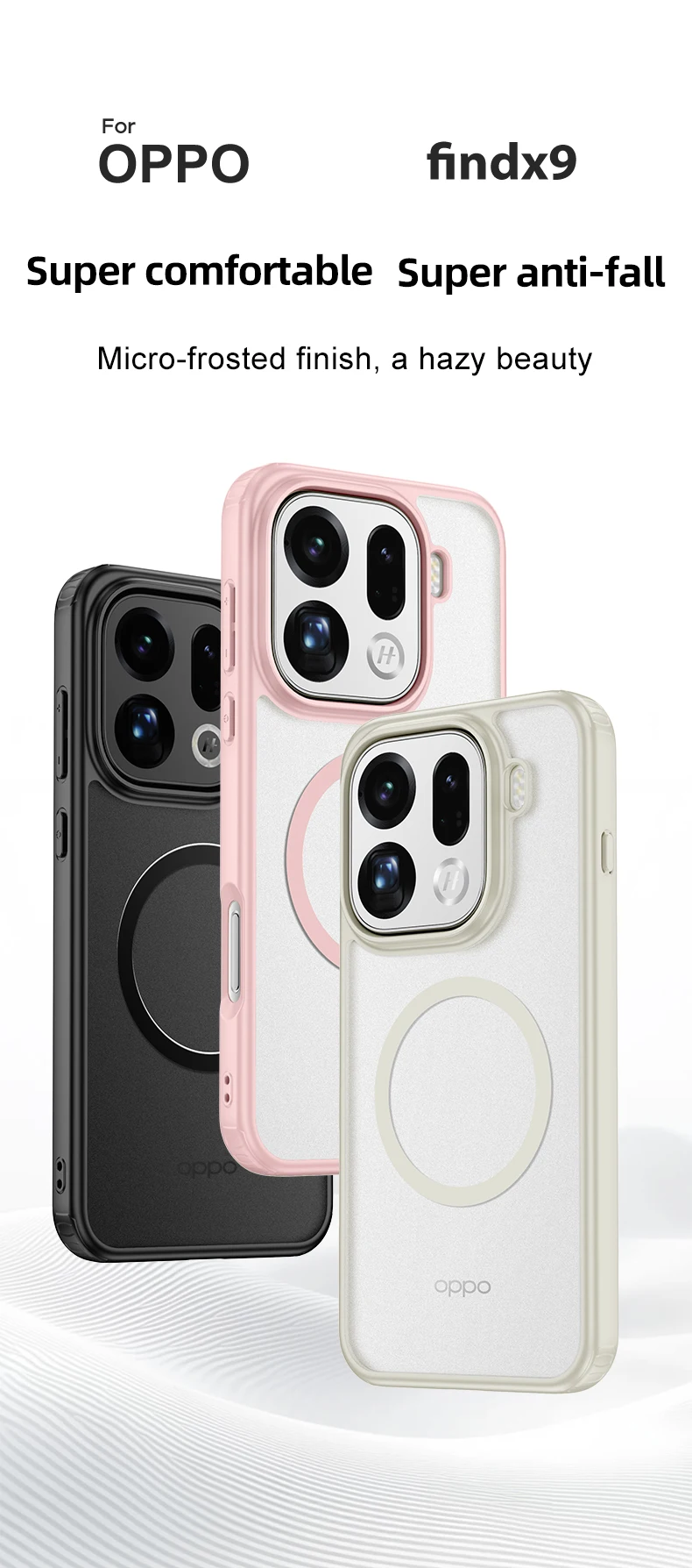 product luxury matte transparent clear magnetic oppo findx9 pro case hard shockproof back cover for mobile phones cover case677-5