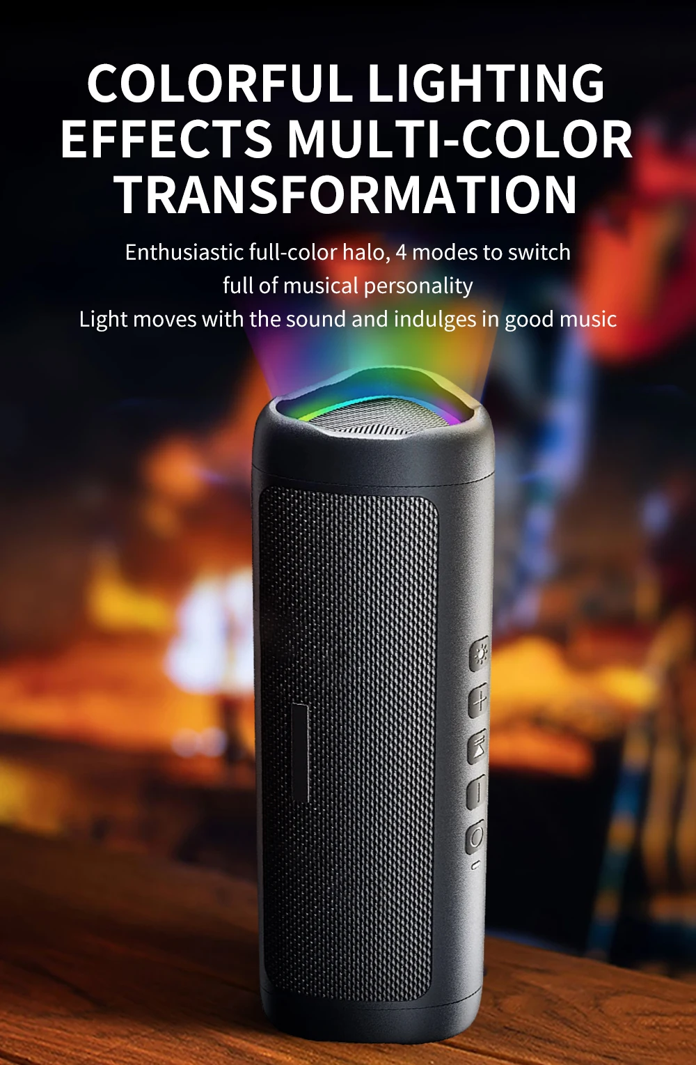 Portable Bluetooth Speaker With Deep Bass And Led Lighting_voghion.com