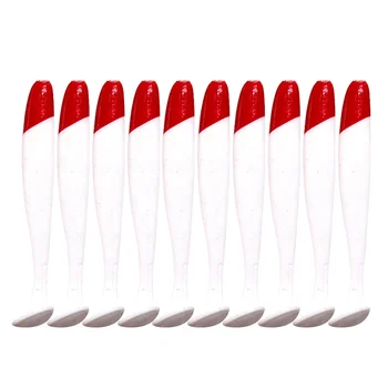 Burle Fishing Wholesale Artificial Soft Bait Red Head White T-tail for Pike Zander Sea Bass & Salmon Bulk Fishing Gear – Soft Lure – view 2