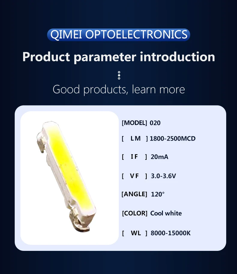 Factory 020 Side View Cool White Light Emitting Diode 1800 Mcd 020 Led ...