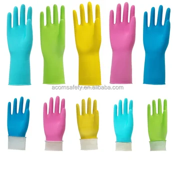 premium long reusable latex household rubber washing gloves
