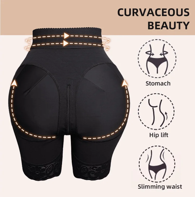 Women Tummy Control Colombianas Fajas Para Mujer Body Thigh Zipper Compression High Waist