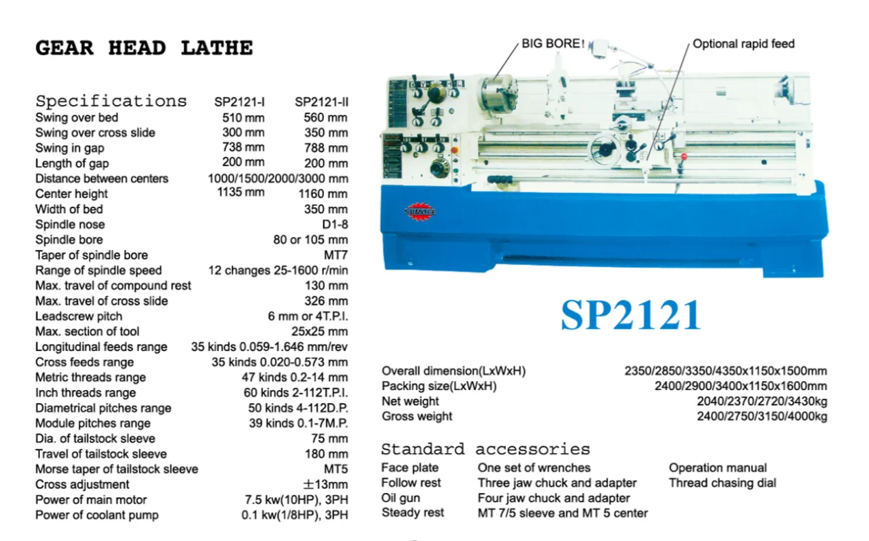 Lathe Made In Japan Lathe Machine Japanese Lathe Sp2113 - Buy Lathe ...