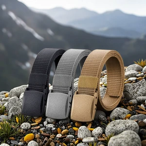 Wide Casual Nylon Belt for Men and Women Outdoor Canvas Training Comfortable Without Metal Wholesale