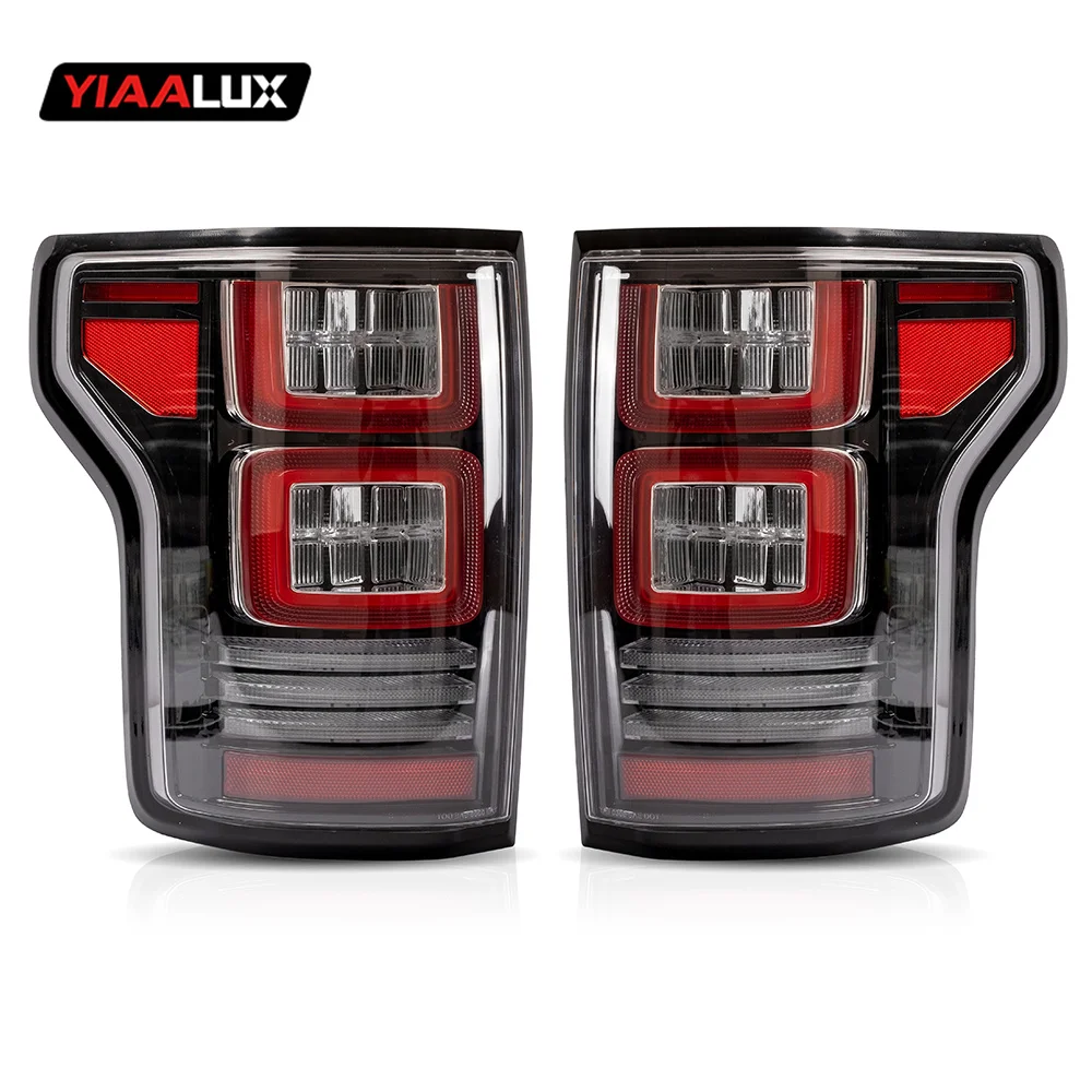 Vland Yiaalux Body Kit LED Light Smoked Tail Lights Fit For Ford F150 F-150 2015-2018 Assembly