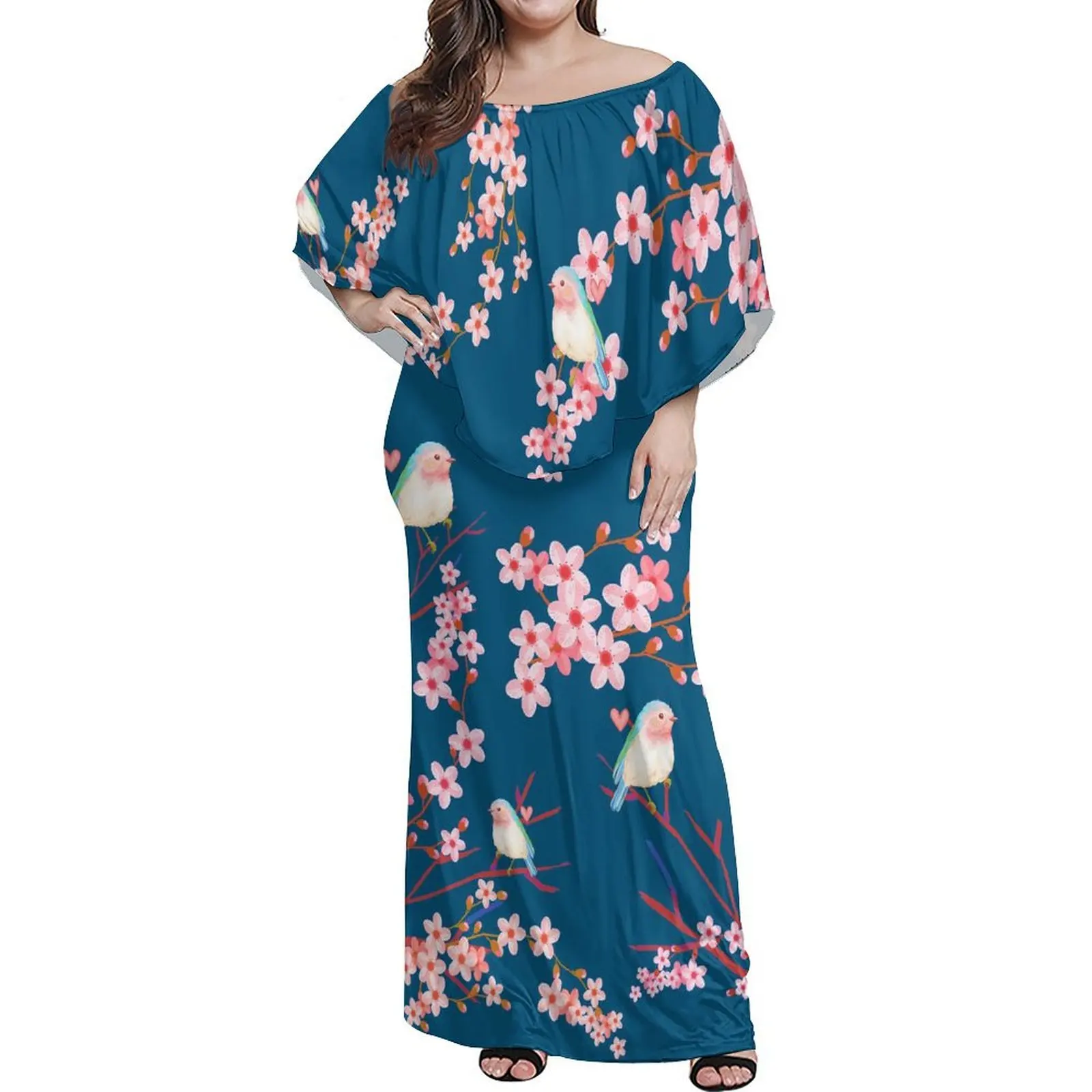 High Quality Customized Island Style Flower Print Off Shoulder Layered Ruffle Long Evening Prom Dresses Maxi Summer Beach Dress| Alibaba.com High Quality Customized Island Style Flower Print Off Shoulder Layered Ruffle Long Evening Prom Dresses Maxi Summer Beach Dress| Alibaba.com