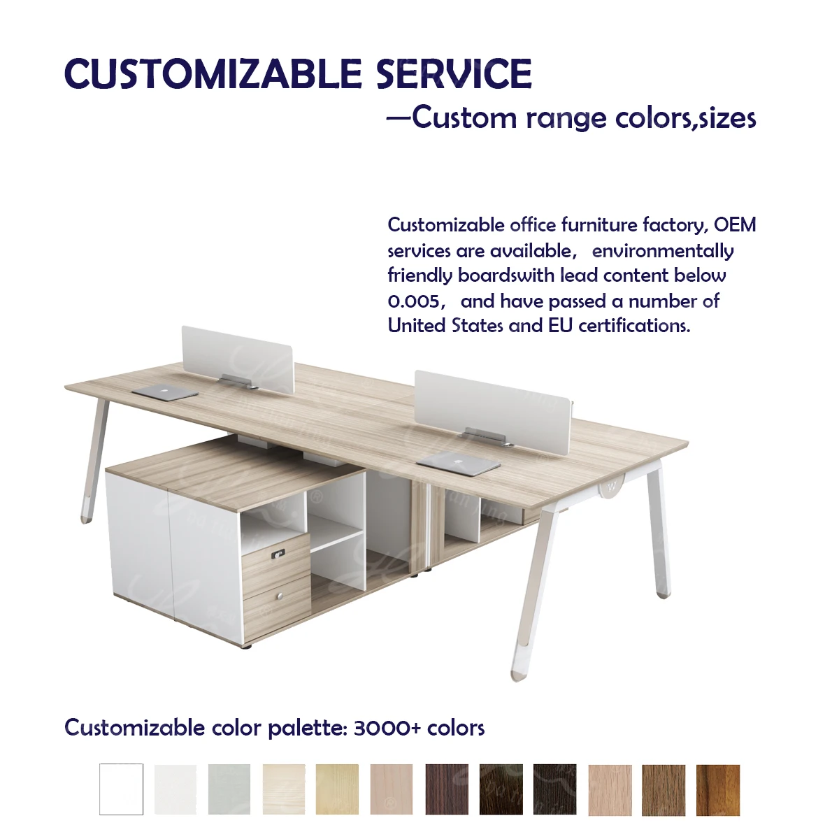 Morden Design Home Wooden Computer Desk Office Furniture Study Computer Table Customized Study Table for Adult