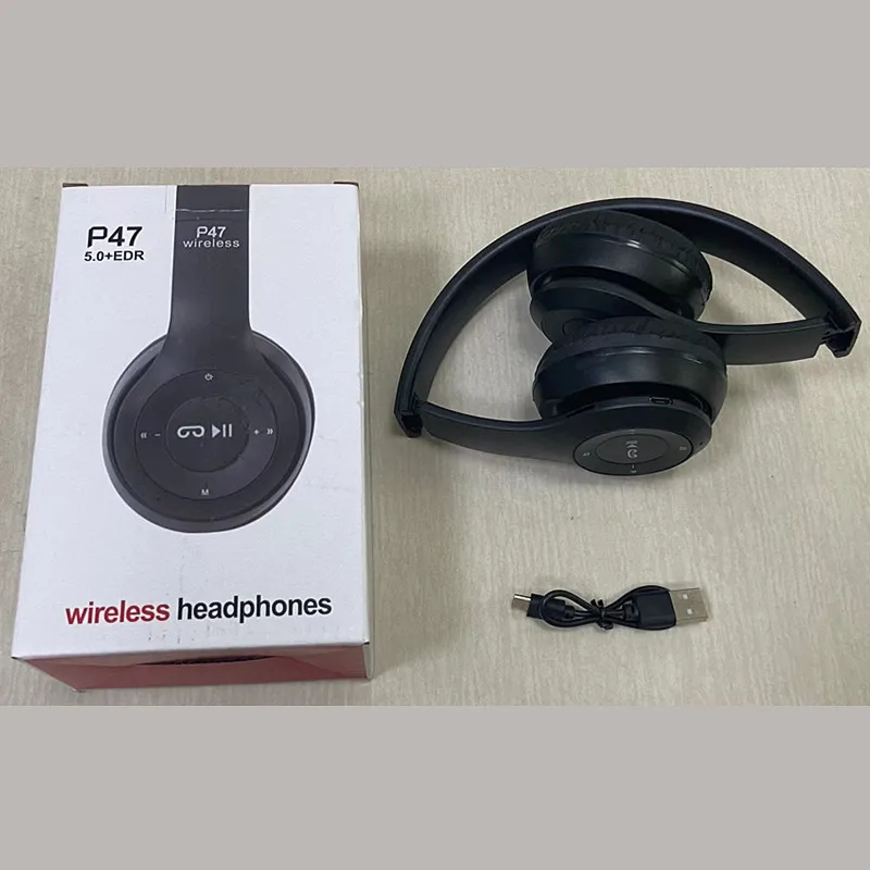 New Version P47 Sample Product Wireless Green Over the Head Earphones Headphone Boat With Logo Wireless Headset