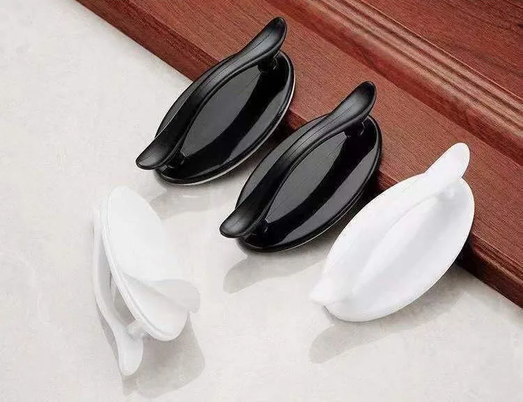 Simple paste type handle door open plastic handle window door handle Closet cabinet drawer stick door knocker supplier