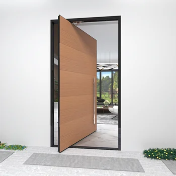 NFRC standard thermal break swing door,double glazed aluminum swing door