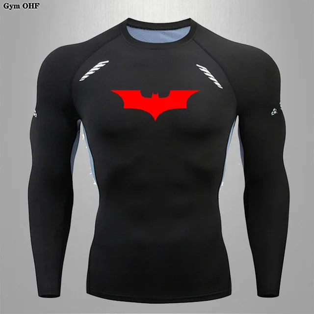 Wide bat cross-border manufacturers sell men's gym skinny t-shirts quick-drying high-elastic sports tops undershirts clothing
