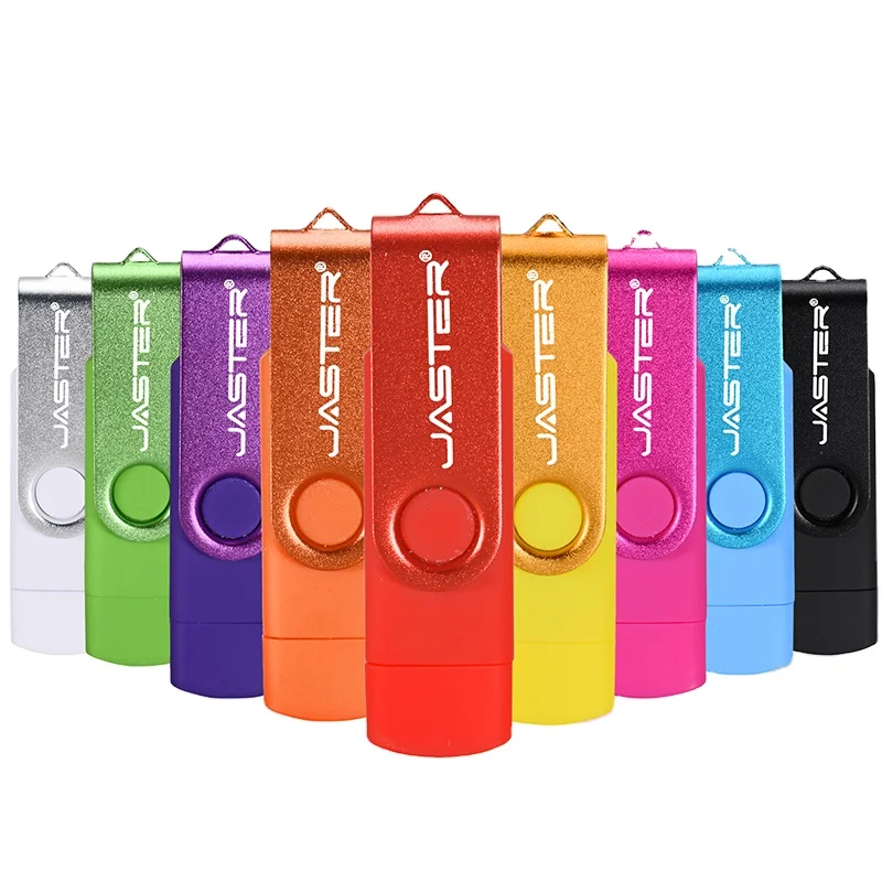 USB флеш-накопитель 2 в 1 JASTER OTG 4 ГБ 8 ГБ 16 ГБ 32 ГБ 64 ГБ 128 ГБ
