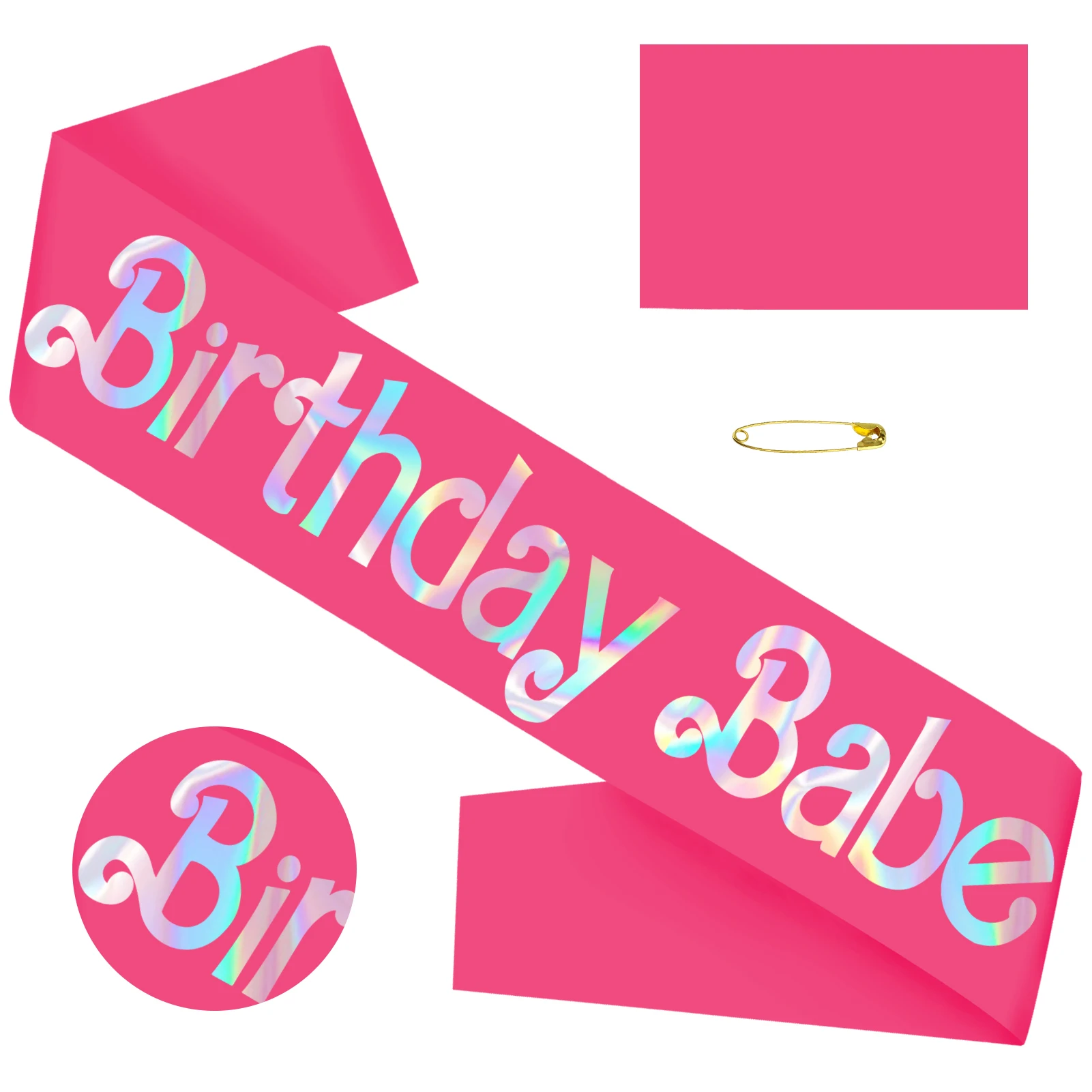 Semato Satin-Schärpe ‚Birthday Girl‘ – Hot Pink, 80 Cm Lang, Für Geburtstagsdeko & Gastgeschenke