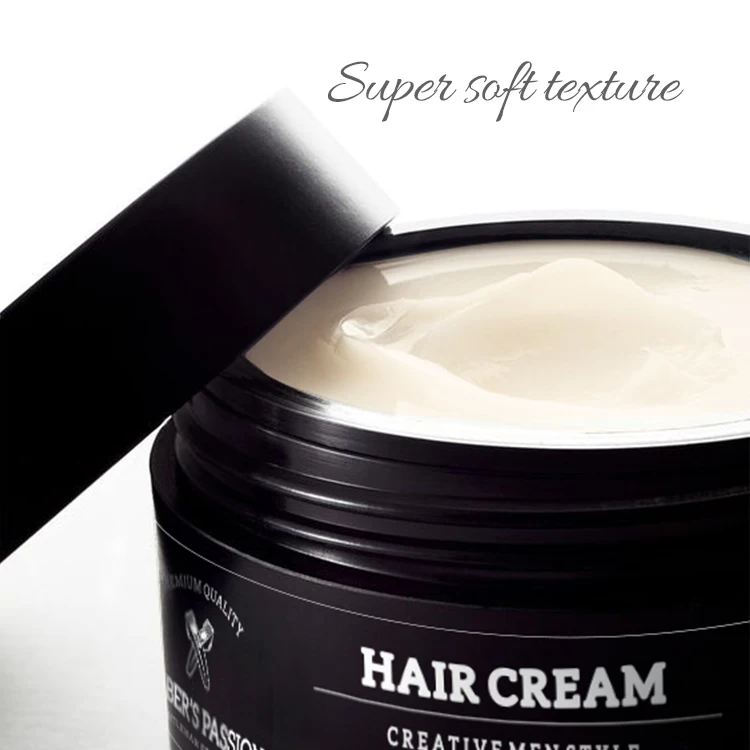 Private Label Custom Paraben-Free Provides Excellent Natural Look and Long Lasting Hold Styling Hair Cream for Men