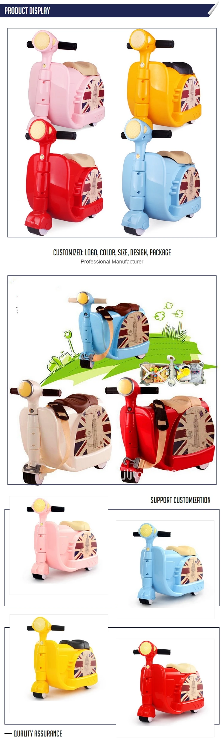 2022 Cute Ride On Suitcase For Girl And Boys Children Car Suitcase For